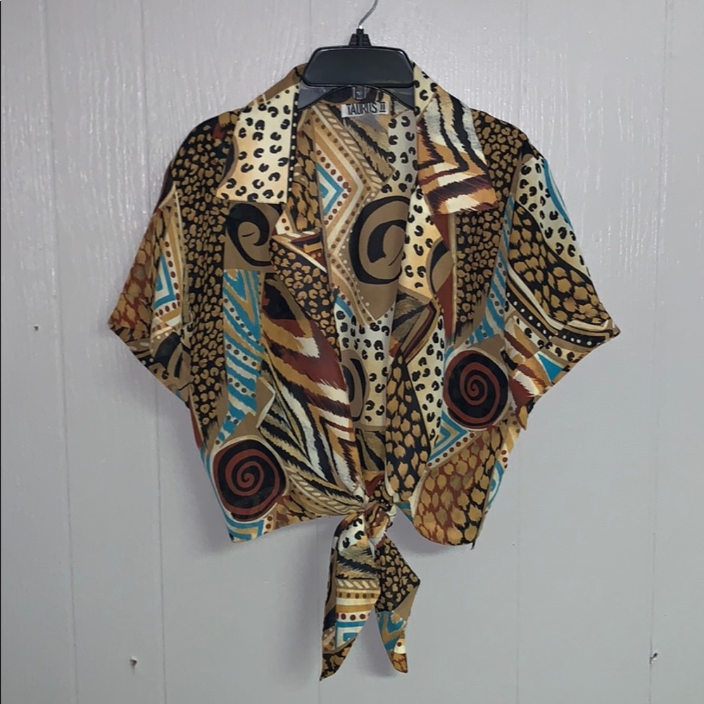Tie front crop top
